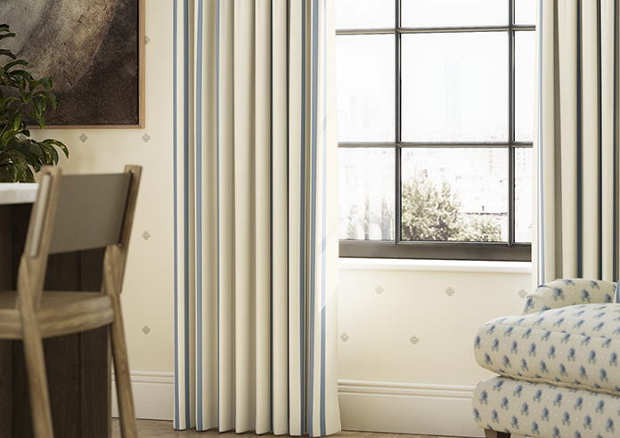 Adelaide, Winnies Stripe Raffs Blue - Made to Measure Curtains - Image 5